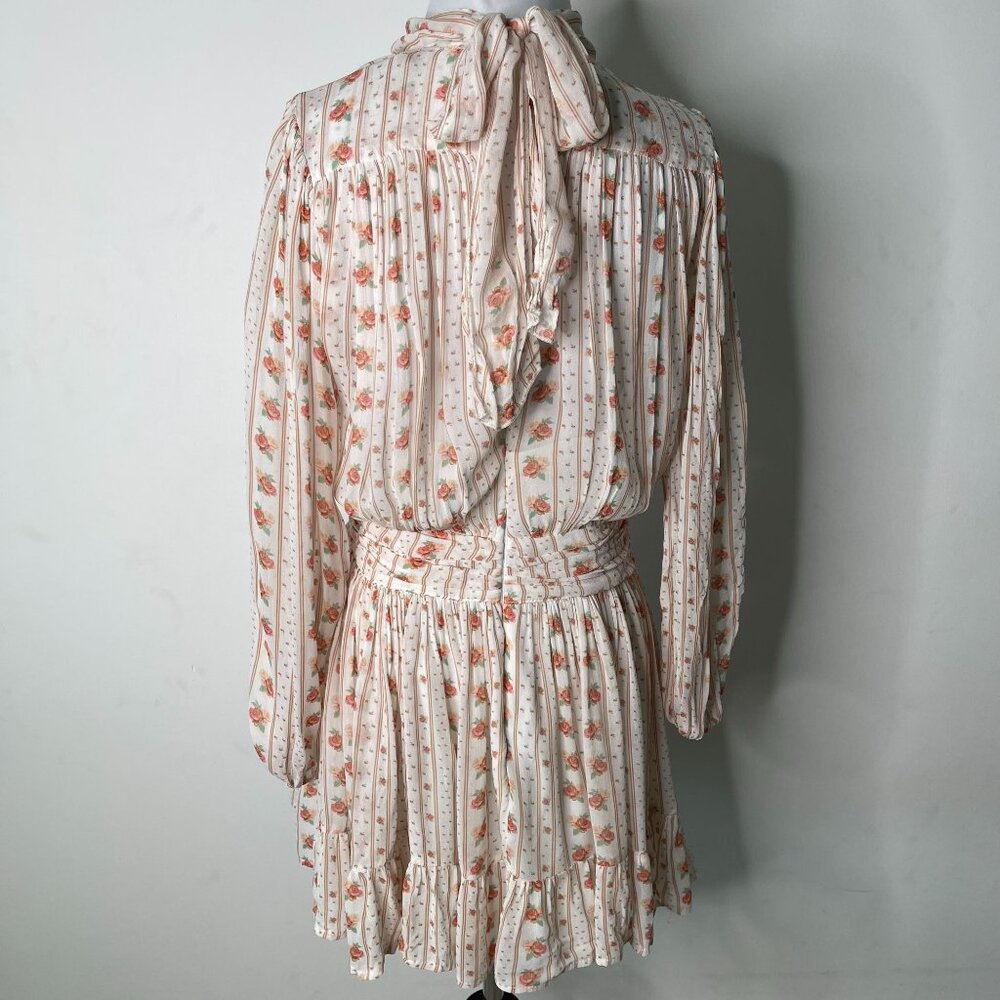 Anthropologie Let Me Be Women's Cream Mock Neck Floral Dress Size Small - Picture 5 of 9